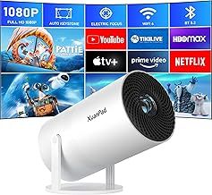 [Official Netflix Certified & Electric Focus] Mini Projector – WiFi & Bluetooth, XuanPad 1080P Supported, Portable Projector with 210° Rotatable Stand, Auto Keystone, Dust Removal & Cooling Design