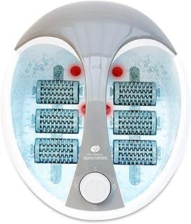 Rio Delux Foot Spa Bath Massager with HydroJets, Heat, Bubbles, Vibration, Aromatherapy Diffuser, 6 Rollers, Temperature Control, Infrared Relief, Pumice Stone - fits All Foot Sizes