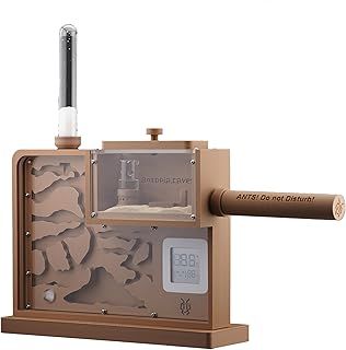 Ant Farm Nest Cave Formicarium Habitat - Ant Nest with Cave and moisture System, Ideal for Ant Farming and Ant Keeping Enthusiasts. Solid Brown Version.