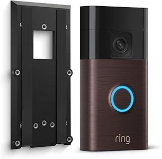 Ring Battery Video Doorbell (2024 release) + No Drill Mount | DIY Wireless Doorbell Security Camera | Head-To-Toe View, Easy installation (5min) | 30-day free trial of Ring Home