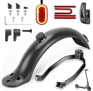 TAGVO Scooter Rear Fender, Rear Fender Bracket & Tail Light &Rear Mudguard &Front Hook &Reflective Strap for Xiaomi M365 / M365 Pro Electric Scooter Replacement Accessory with Screws, Caps