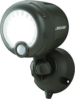 Mr. Beams Wireless 200 lm Battery-Operated Outdoor Motion-Sensor-Activated LED Spotlight, Brown