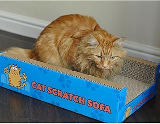 Cat Bed Scratcher Luxury Pet Scratching Lounge Sofa Corrugated Cardboard Beds Indoor Cats Scratch Lounger Catnip (Cat Sofa Bed)