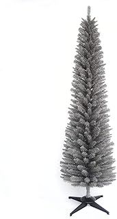 Direct Global Trading 7ft Slim Pencil Pine Grey Artificial Christmas Tree