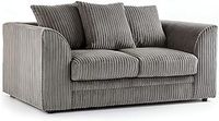 Sofa Selection’s Jumbo Cord Scatter Back 2-Seater Sofa | Luxurious Scatter Back 2-Seater Sofa in Grey Soft Cord Fabric Elevate Your Space with a Compact yet Comfortable Seating Choice (Grey, 2 Seater)