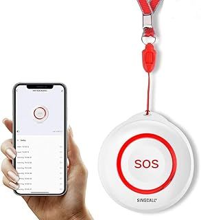 SINGCALL Tuya Wifi Smart SOS Emergency Button Alarm For Handicapped Caregiver Pager Wireless Nurse Alert System for Elderly Patient Alarm Transmitter Button,Use with Tuya WiFi