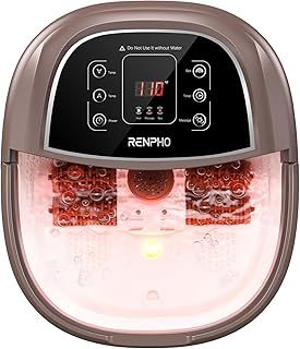 RENPHO Foot Spa and Massager with Heater, Gifts for Women, Foot Spa with Auto Roller Massager, Foot Bath with 3 Modes Massage, Foot Massager Spa, Adjustable Timer and Temperature, Brown