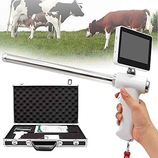 JINGEDD Artificial Insemination Gun,Visual Insemination Gun Kit,4.3 Inch Rotation Screen,Heating Constant Temperature,Vibration Massage,Professional Insemination Tools,For Cows