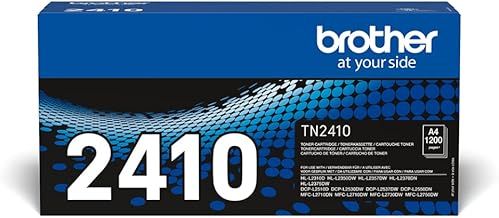 Brother TN-2410 Toner Cartridge, Black, Single Pack, Standard Yield, Includes 1 x Toner Cartridge, Brother Genuine Supplies
