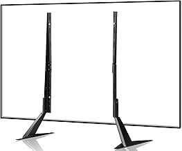 Suptek Universal TV Stand 65 inch, Metal TV Legs for 20-65 inch LCD/LED/OLED/Plasma Flat&Curved Screen TV Height Adjustment with VESA 75x75mm to 800x500mm Max 50kgs/110lbs TV Feet