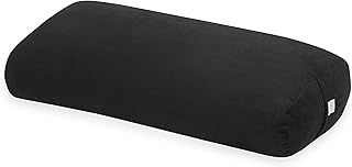 Gaiam Yoga Bolster - Long, Rectangular Meditation Pillow - Supportive Cushion for Restorative Yoga and Sitting on the Floor - Built-In Carrying Handle - Machine Washable Cover'