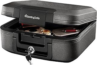 Sentry Safe Fire-Safe Waterproof Document and Media Chest, Captured Insulation, Black, 32.5cm