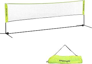 SPORTNOW 3/4m Badminton Net, Foldable Height Adjustable Outdoor Sports Net with Carry Bag, for Tennis, Badminton, Pickleball, Volleyball