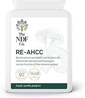 The NDF Company RE-AHCC - 5 in 1 Supplement with Reishi Extract , AHCC, Zinc, Vitamin D and K, 60 Count (Pack of 1)