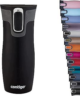 Contigo West Loop Autoseal Travel Mug, Stainless Steel Thermal Mug, Vacuum Flask, Leakproof Tumbler, Coffee Mug with BPA Easy-Clean Lid