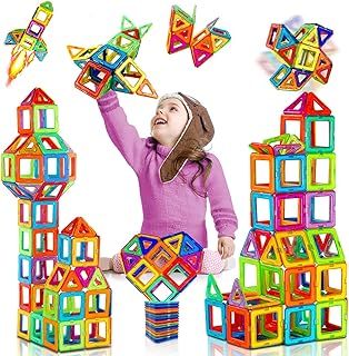 Magnetic Building Blocks 38PCS Magnetic Tiles Magnets for Kids Christmas Birthday Gifts for 3+ Buildig Construction Toys for 3 4 5 6 Years Old Boys Girls Toddlers Kids