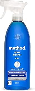 Method Glass Cleaner Spray, Window And Stainless Steel Glass Spray, Fresh And Vibrant Mint Scent, Pack of 1, 1 x 828 ml