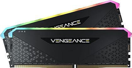 Corsair VENGEANCE RGB RS DDR4 RAM 32GB (2x16GB) 3200MHz CL16 Intel XMP 2.0 AMD Ryzen iCUE Compatible Computer Memory - Black (CMG32GX4M2E3200C16)