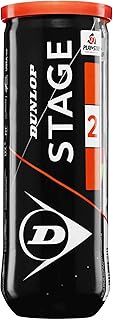 DUNLOP Tennis Ball Stage 2 Orange - for Beginners & Kids on middle court