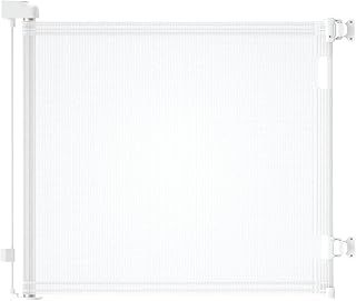 Retractable Stair Gate for Baby,Mesh Baby Gate or Mesh Dog Gate,86cm Tall,Extends up to 140cm Wide,Child Safety Gate for Doorways, Stairs, Hallways, Indoor/Outdoor, White