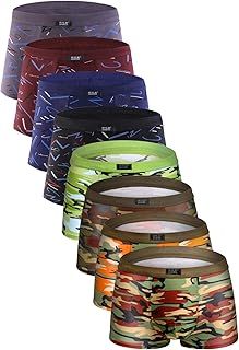 YOULEHE Men's Boxer Shorts Soft Bamboo Underwear Trunks Breathable Multipack
