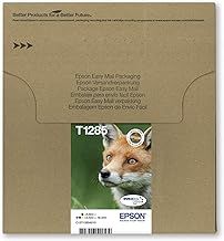 Epson T1285 Fox Genuine Multipack, Eco-Friendly Packaging, 4-colours Ink Cartridges, DURABrite Ultra Ink