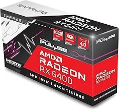 Sapphire PULSE RX6400, 4GB DDR6, PCIe4, HDMI, DP, 2321MHz Clock, Low Profile (Bracket Included)