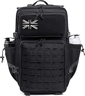 QT&QY Military Tactical Backpacks for Men Army Molle Daypack 25L/35L/45L Lage 3 Day Bug Out Bag Camping Hiking Rucksack with Bottle Holder