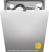 COMFEE' KWH-BD1215P-W Fully Integrated Dishwasher with 12 Place Settings, Cloud Wash, Extra Drying, Built-in Dishwasher with Delay Start, Quick Wash - White , Chrome Finish