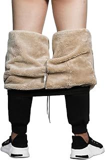 MANLUODANNI Men's Casual Fleece Jogger Sweatpants Men Winter Warm Plush Trousers
