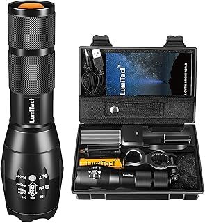 Lumitact G700 Led Torch Rechargeable Super Bright Led Tactical Flashlight 300000 Lumen Zoomable Handheld Torches for Camping Hiking Emergency