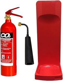 2kg Co2 Fire Extinguisher Economy with Single Red Fire Extinguisher Stand - FireShield