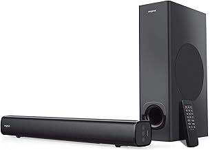 CREATIVE Stage 2.1 Channel Under-monitor Soundbar with Subwoofer for TV, Computers, and Ultrawide Monitors, Bluetooth/Optical Input/TV ARC/AUX-in, Remote Control and Wall Mounting Kit