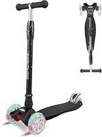 FAYDUDU 3 Wheel Scooter Kids Scooter Age 2-5 Kick Scooter for Toddlers Girls Boys, Light up Wheels, Adjustable Height, Lean to Steer, Non-Slip Deck, Lightweight Push Scooter for Children