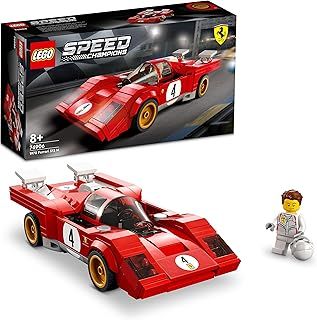 LEGO Speed Champions 1970 Ferrari 512 M Sports Red Race Car Toy, Collectible Model Building Set with Racing Driver Minifigure 76906