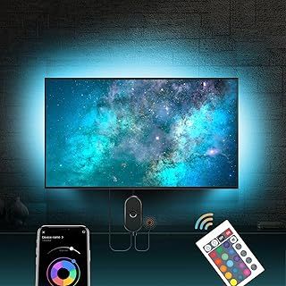 TV LED Lights, 4M TV Backlight for 50''-70'' TV, Music Sync LED TV Light with Bluetooth Function - RGB Color Changing Light Strip for Bedroom Home Party Theater (13.12ft)