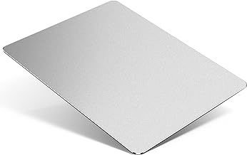 TERRATUTOR Aluminum Metal Mouse Pad - with Non-slip Rubber Base and Micro Sand Blasting Alloy Surface for Fast and Accurate Control | Silver