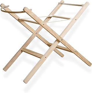 Clair de Lune Wooden Folding Moses Basket Stand - Natural