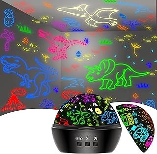DQMOON Dinosaur Toys for 3-10 Year Old Kids Boys Toys Age 2-9, Dinosaur Night Light Projector Kids Toys for Age 2-7 Year Old, Dinosaur Lamp Birthday Gifts for 2-7 Year Old Boy Xmas Stocking Fillers