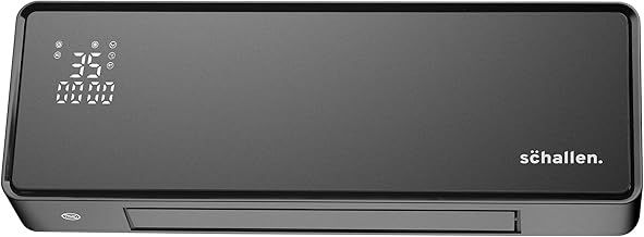 Schallen Oscillating Wall Mounted Over Door PTC Heater with LED Digital Display, 24 Hour Timer and Remote Control (Black)