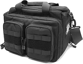 ProCase Tactical Gun Range Bag, Deluxe Pistol Shooting Range Duffle Bag Large Handguns Magazine Ammo Gear Accessories Pouch for Hunting Shooting Range Sport -Black