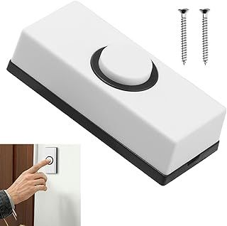 Doorbell Wired Door Bells, Universal Wired, Wired Doorbell with 2 Pcs Screws Wall Mounted Weatherproof Button Fits Most Door Chimes for Install Doorbell Retro Decorative Switch