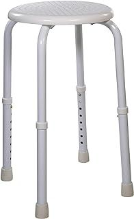 Aidapt White Multi Purpose Adjustable Stool Showering,Bath,Waterproof,Bar Stool,Non-Slip Feet,Sturdy,Camping,Kitchen,Children Chair,Elderly,Disabled,Aluminium Lightweight,No Tools Required
