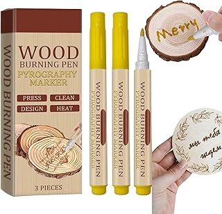 Katslyn 3 PC Wood Burning Pen,Torch Paste for Wood Burning Scorch Marker Painted Wood Burning Markers, Art Wood Burn Paste Marker,Suitable For Beginners Diy Wood, Ideal For Making Gifts, Handicrafts