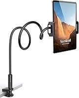 Lamicall Gooseneck Tablet Holder, Flexible Tablet Stand - 36" Lazy Arm 360 Adjustable Holder Clamp Bracket Bed for 2024 iPad Pro 9.7, 10.5, 11, iPad Air mini 2 3 4 5 6, Switch, 4.7-11" Devices -Black
