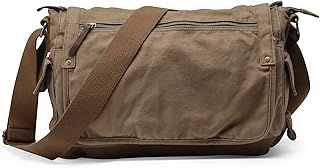 Gootium Canvas Shoulder Bag - Vintage Cross Body Messenger Bag Mens Satchel 15.6"