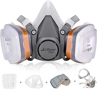 AirGearPro M-500 Reusable Respirator Mask with A1P2 Filters | Anti-Dust Gas mask Ideal for Spray painting, Sanding, construction, Chemical, DIY