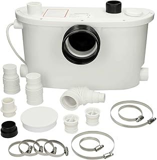 400W Max Domestic Sanitary Macerator Waste Pump Shower Toilet System Sink Sewage Pumps 4 Inlets Quiet IP54 Rated High Efficiency