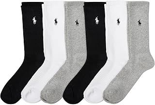 Polo Ralph Lauren Men's Classic Ribbed Crew Socks - 6 Pack