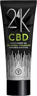 Power Tan 24K CBD Super Carrot Oil CBD Infused UV Sunbed Tanning Accelerator Lotion Cream 250ml